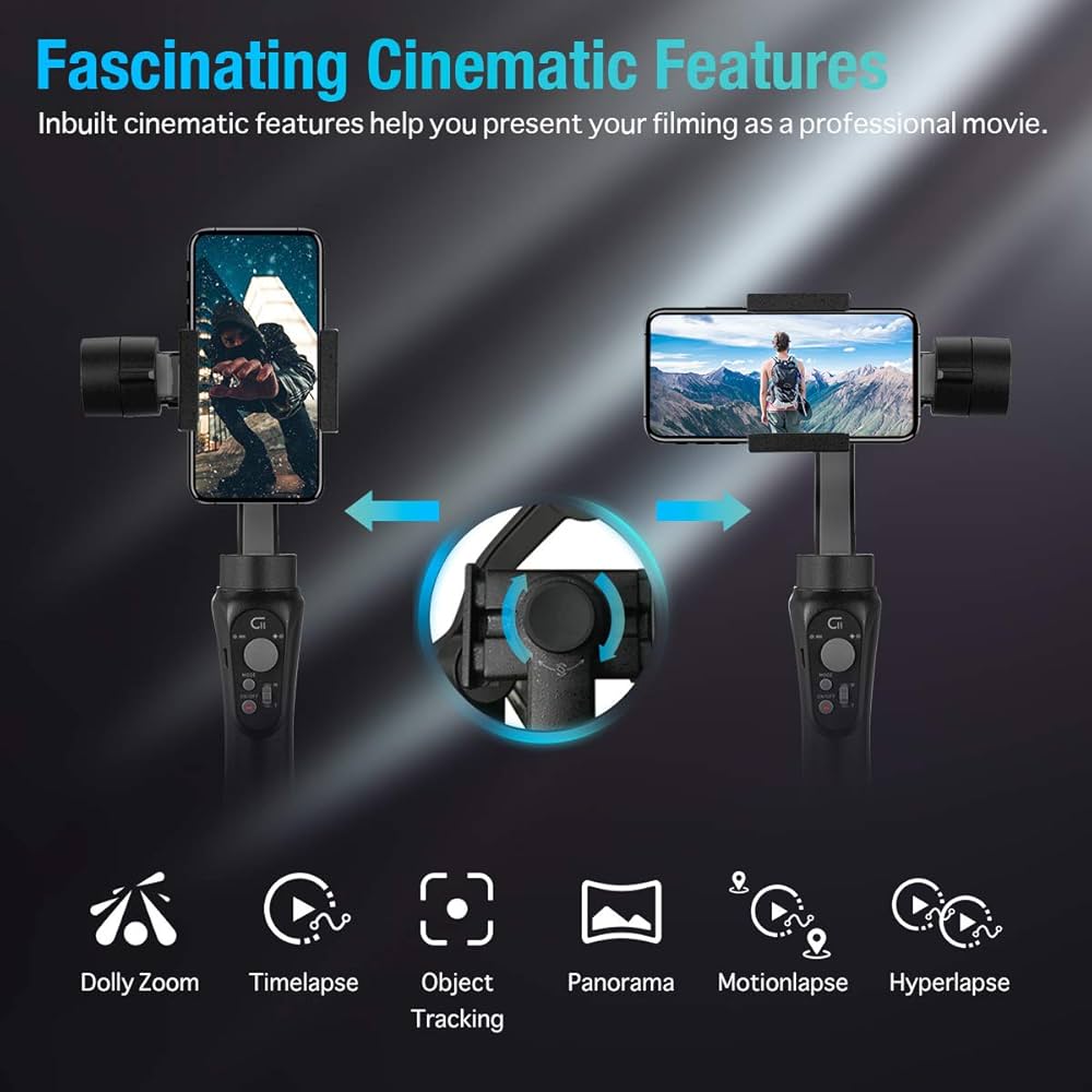 CINEPEER C11 3-Axis Gimbal Stabilizer for Smartphone and